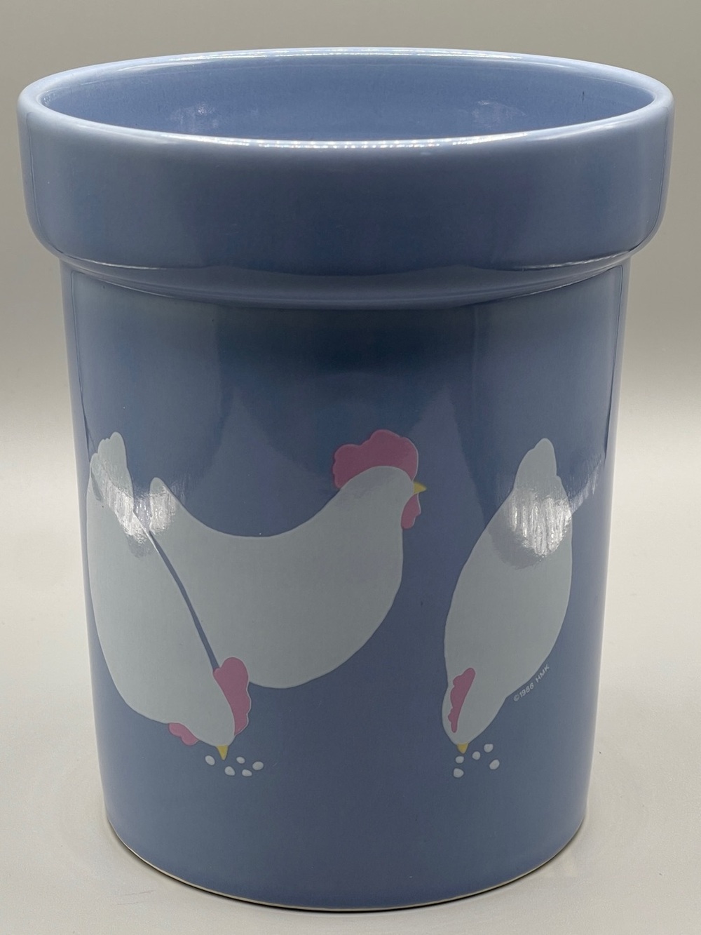 The Vintage Ceramic Chicken Crock from Auntie Em Collection Hallmark 1986